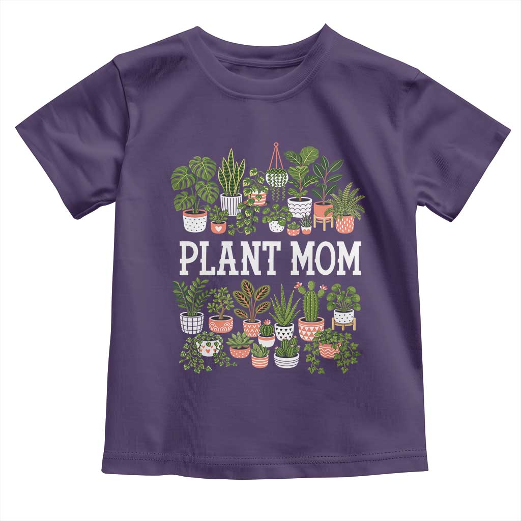 Plant Mom Toddler T Shirt Funny Plant Lady Mama Floral Garden TS11 Purple Print Your Wear