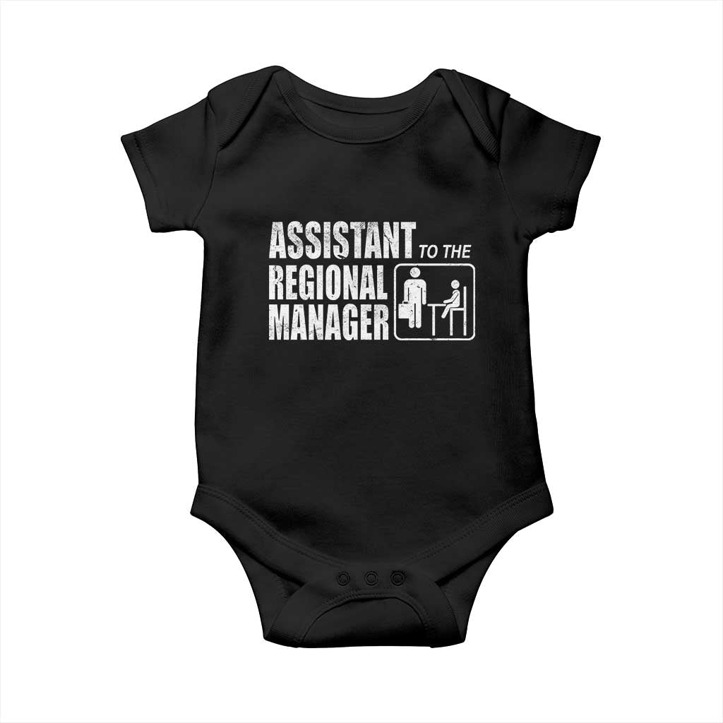 Assistant To The Regional Manager Baby Onesie Funny Dad Baby Matching TS11 Black Print Your Wear