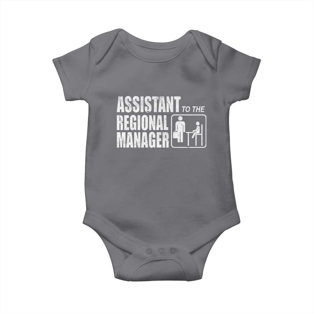 Assistant To The Regional Manager Baby Onesie Funny Dad Baby Matching TS11 Charcoal Print Your Wear