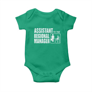 Assistant To The Regional Manager Baby Onesie Funny Dad Baby Matching TS11 Irish Green Print Your Wear