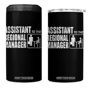 Assistant To The Regional Manager 4 in 1 Can Cooler Tumbler Funny Dad Baby Matching TS11 One Size: 16 oz Black Print Your Wear