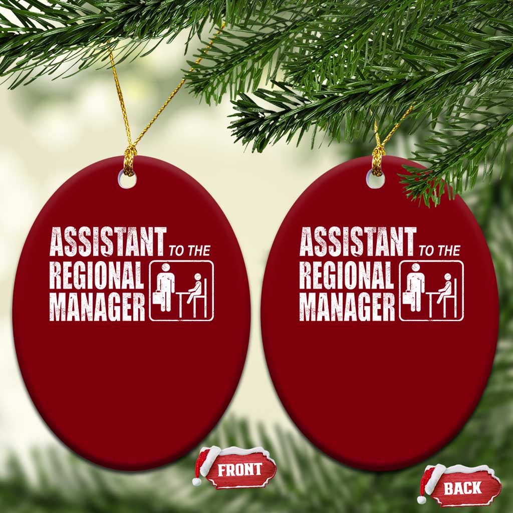 Assistant To The Regional Manager Ceramic Ornament Funny Dad Baby Matching TS11 Print Your Wear