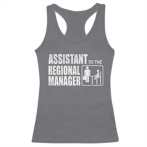 Assistant To The Regional Manager Racerback Tank Top Funny Dad Baby Matching TS11 Charcoal Print Your Wear