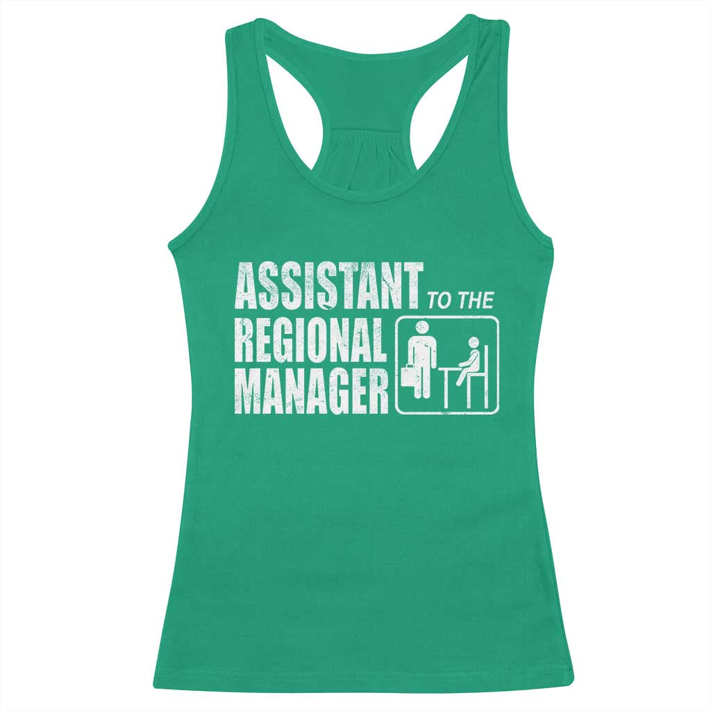 Assistant To The Regional Manager Racerback Tank Top Funny Dad Baby Matching TS11 Irish Green Print Your Wear