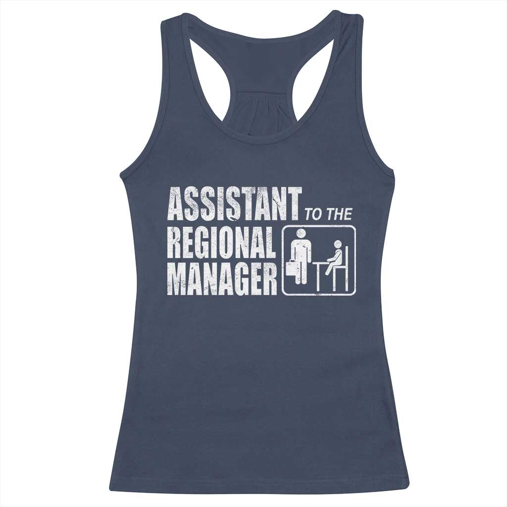 Assistant To The Regional Manager Racerback Tank Top Funny Dad Baby Matching TS11 Navy Print Your Wear
