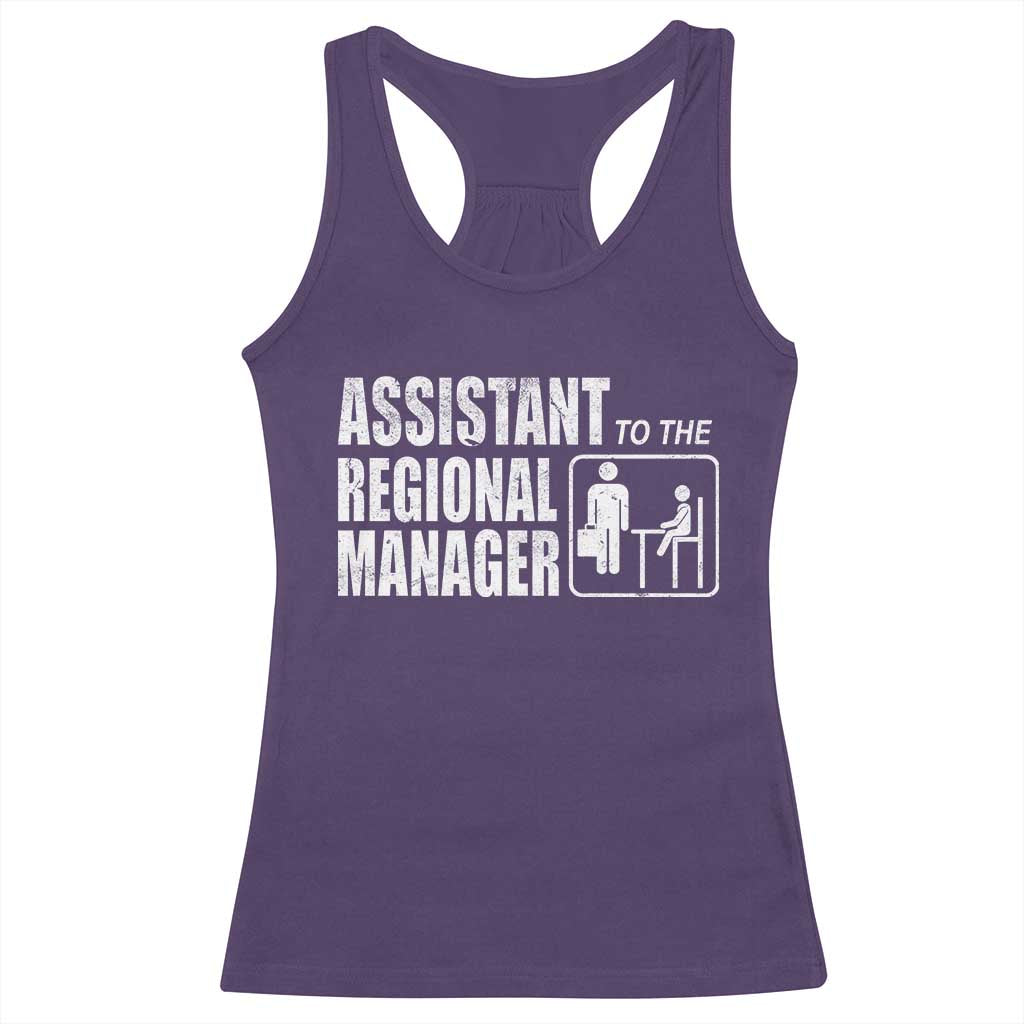 Assistant To The Regional Manager Racerback Tank Top Funny Dad Baby Matching TS11 Purple Print Your Wear