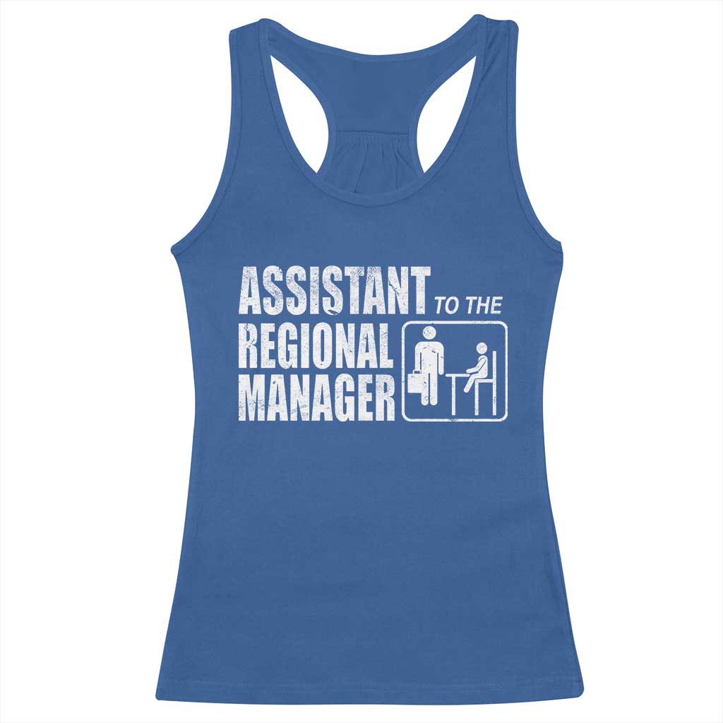 Assistant To The Regional Manager Racerback Tank Top Funny Dad Baby Matching TS11 Royal Blue Print Your Wear