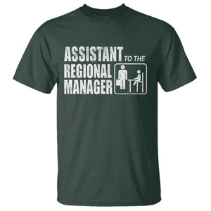 Assistant To The Regional Manager T Shirt Funny Dad Baby Matching TS11 Dark Forest Green Print Your Wear