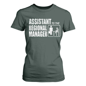 Assistant To The Regional Manager T Shirt For Women Funny Dad Baby Matching TS11 Dark Forest Green Print Your Wear
