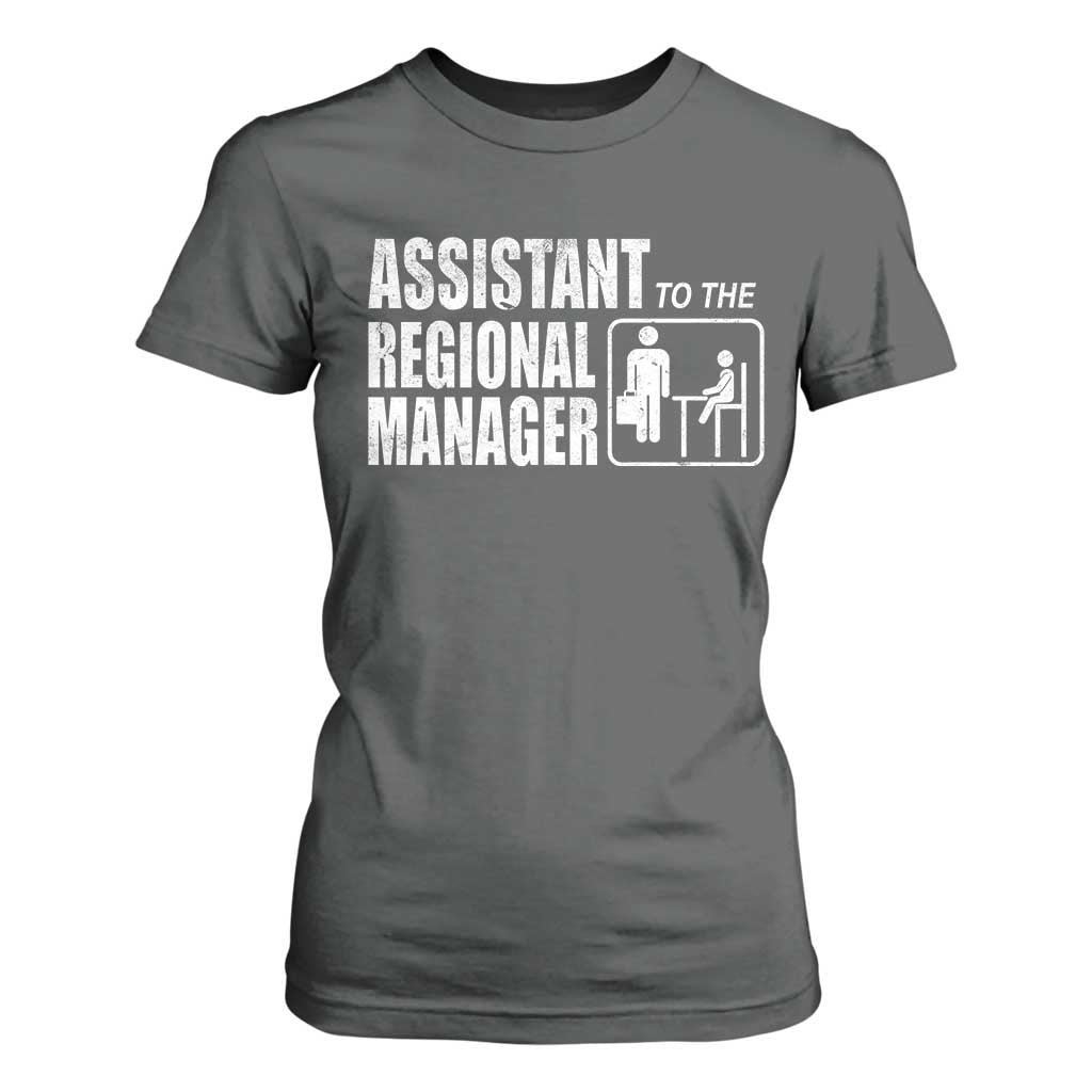 Assistant To The Regional Manager T Shirt For Women Funny Dad Baby Matching TS11 Dark Heather Print Your Wear