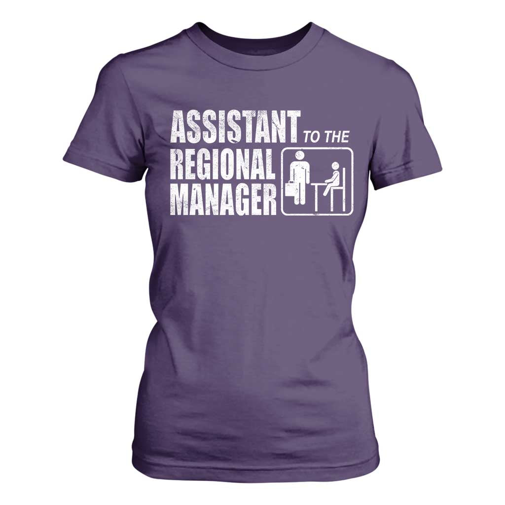 Assistant To The Regional Manager T Shirt For Women Funny Dad Baby Matching TS11 Purple Print Your Wear