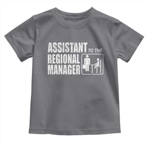 Assistant To The Regional Manager Toddler T Shirt Funny Dad Baby Matching TS11 Charcoal Print Your Wear
