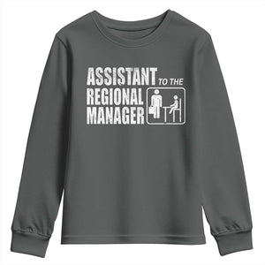 Assistant To The Regional Manager Youth Sweatshirt Funny Dad Baby Matching TS11 Dark Heather Print Your Wear
