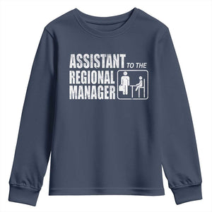 Assistant To The Regional Manager Youth Sweatshirt Funny Dad Baby Matching TS11 Navy Print Your Wear