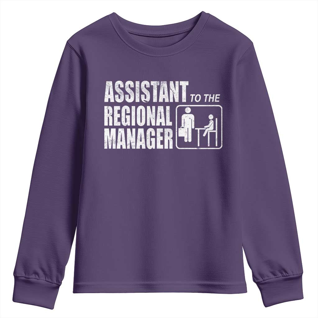 Assistant To The Regional Manager Youth Sweatshirt Funny Dad Baby Matching TS11 Purple Print Your Wear