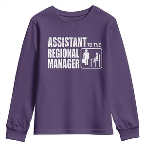 Assistant To The Regional Manager Youth Sweatshirt Funny Dad Baby Matching TS11 Purple Print Your Wear