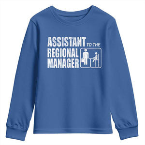 Assistant To The Regional Manager Youth Sweatshirt Funny Dad Baby Matching TS11 Royal Blue Print Your Wear