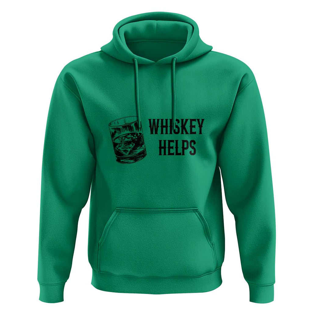Whisky Lover Hoodie Whiskey Helps Drinks TS11 Irish Green Print Your Wear