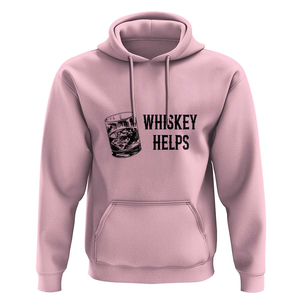 Whisky Lover Hoodie Whiskey Helps Drinks TS11 Light Pink Print Your Wear