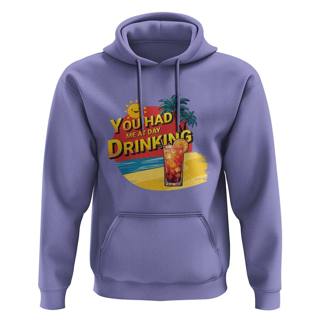 You Had Me At Day Drinking Hoodie Retro Comic Beach Cocktails Drinkers TS11 Violet Print Your Wear