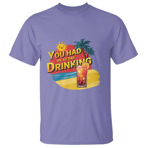 You Had Me At Day Drinking T Shirt Retro Comic Beach Cocktails Drinkers TS11 Violet Print Your Wear