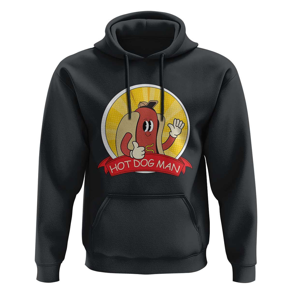 Hot Dog Man Hoodie Vintage Comic Retro TS11 Black Print Your Wear