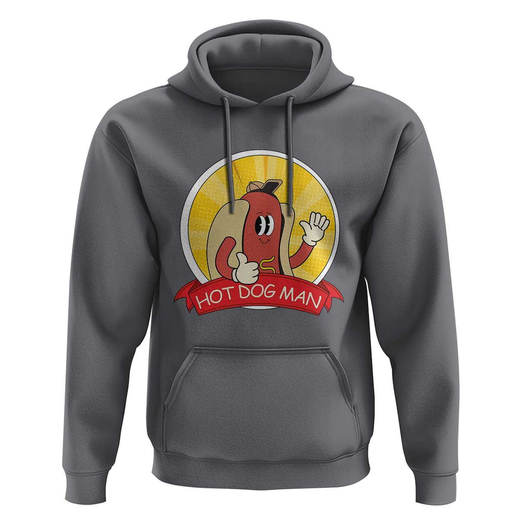 Hot Dog Man Hoodie Vintage Comic Retro TS11 Charcoal Print Your Wear