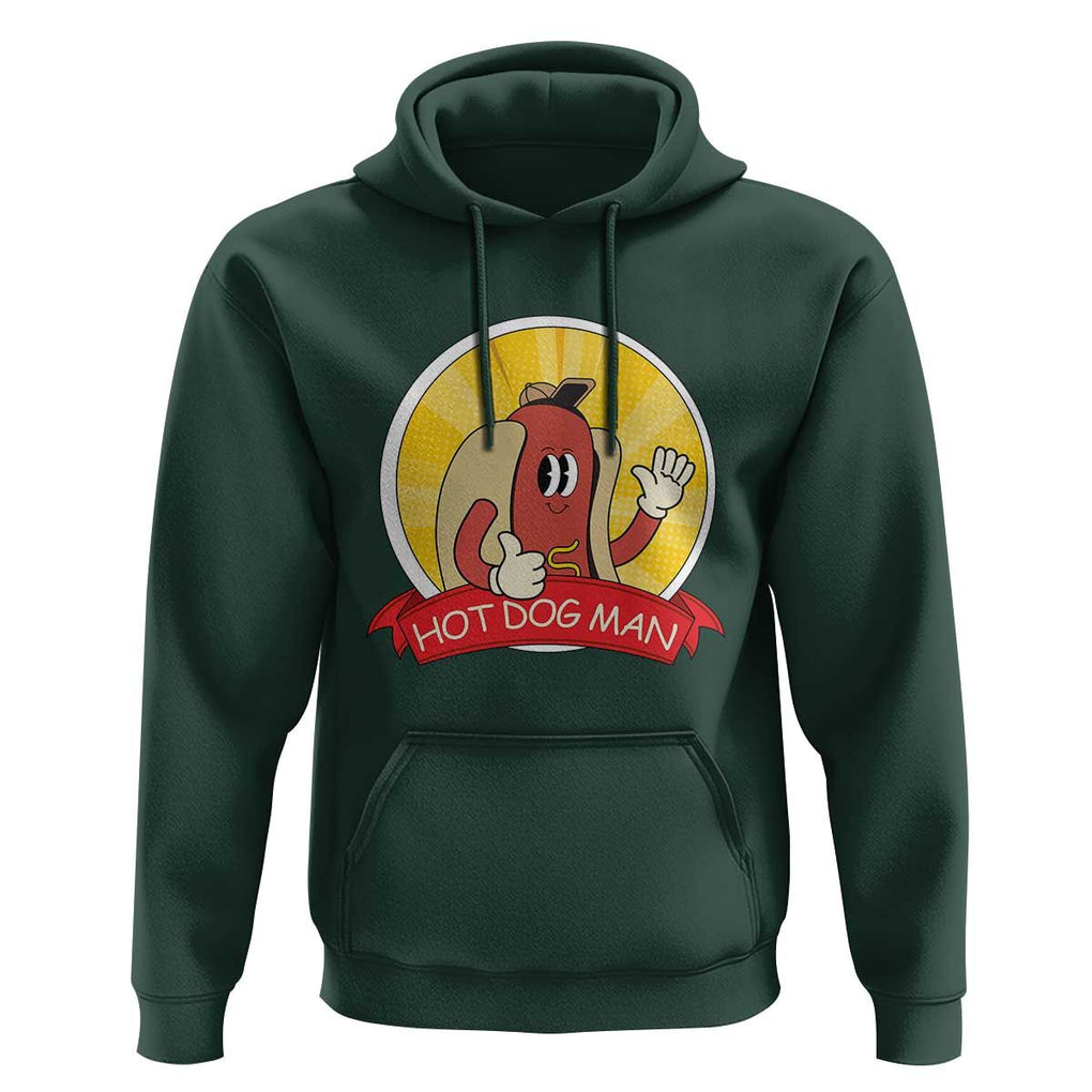 Hot Dog Man Hoodie Vintage Comic Retro TS11 Dark Forest Green Print Your Wear