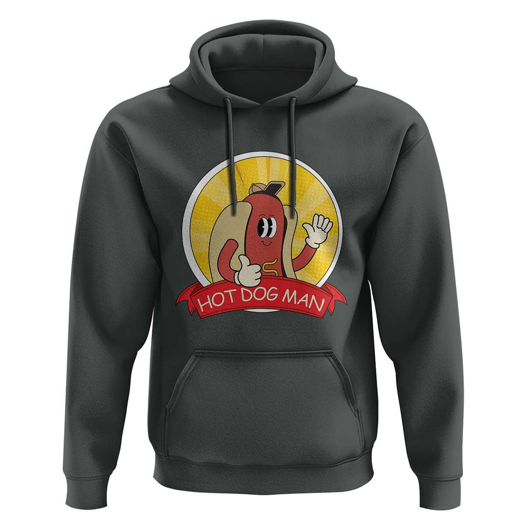 Hot Dog Man Hoodie Vintage Comic Retro TS11 Dark Heather Print Your Wear