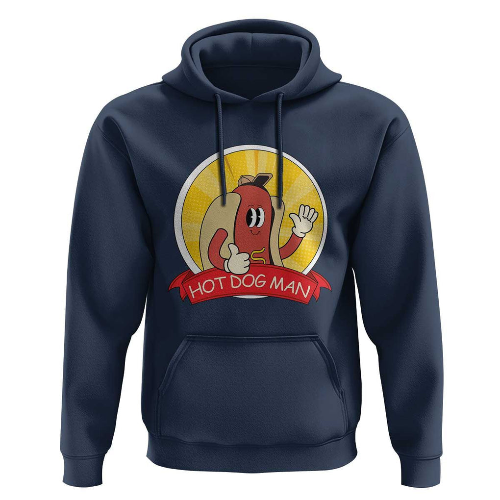 Hot Dog Man Hoodie Vintage Comic Retro TS11 Navy Print Your Wear