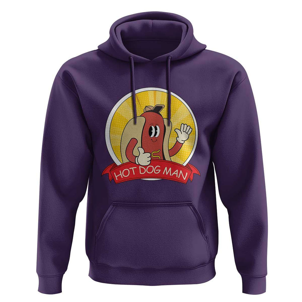 Hot Dog Man Hoodie Vintage Comic Retro TS11 Purple Print Your Wear