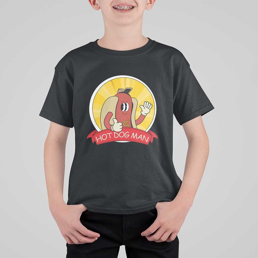 Hot Dog Man T Shirt For Kid Vintage Comic Retro TS11 Black Print Your Wear