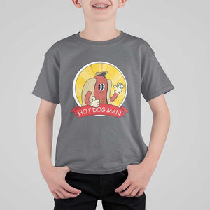 Hot Dog Man T Shirt For Kid Vintage Comic Retro TS11 Charcoal Print Your Wear