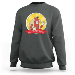 Hot Dog Man Sweatshirt Vintage Comic Retro TS11 Dark Heather Print Your Wear