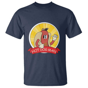 Hot Dog Man T Shirt Vintage Comic Retro TS11 Navy Print Your Wear