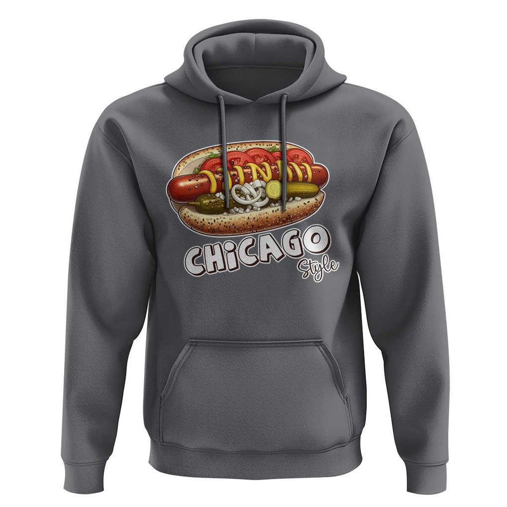 HotDog Lover Hoodie Chicago Style Hot Dog Vintage Summer Souvenir Travel TS11 Charcoal Print Your Wear