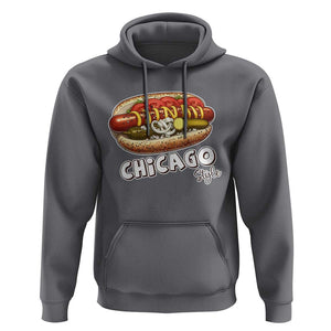 HotDog Lover Hoodie Chicago Style Hot Dog Vintage Summer Souvenir Travel TS11 Charcoal Print Your Wear