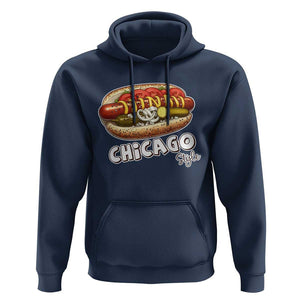 HotDog Lover Hoodie Chicago Style Hot Dog Vintage Summer Souvenir Travel TS11 Navy Print Your Wear