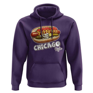 HotDog Lover Hoodie Chicago Style Hot Dog Vintage Summer Souvenir Travel TS11 Purple Print Your Wear