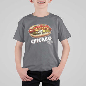 HotDog Lover T Shirt For Kid Chicago Style Hot Dog Vintage Summer Souvenir Travel TS11 Charcoal Print Your Wear