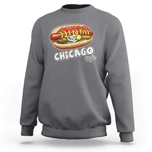 HotDog Lover Sweatshirt Chicago Style Hot Dog Vintage Summer Souvenir Travel TS11 Charcoal Print Your Wear