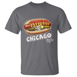 HotDog Lover T Shirt Chicago Style Hot Dog Vintage Summer Souvenir Travel TS11 Charcoal Print Your Wear