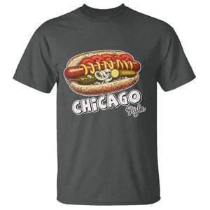 HotDog Lover T Shirt Chicago Style Hot Dog Vintage Summer Souvenir Travel TS11 Dark Heather Print Your Wear