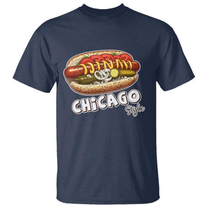 HotDog Lover T Shirt Chicago Style Hot Dog Vintage Summer Souvenir Travel TS11 Navy Print Your Wear