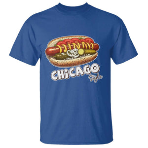 HotDog Lover T Shirt Chicago Style Hot Dog Vintage Summer Souvenir Travel TS11 Royal Blue Print Your Wear