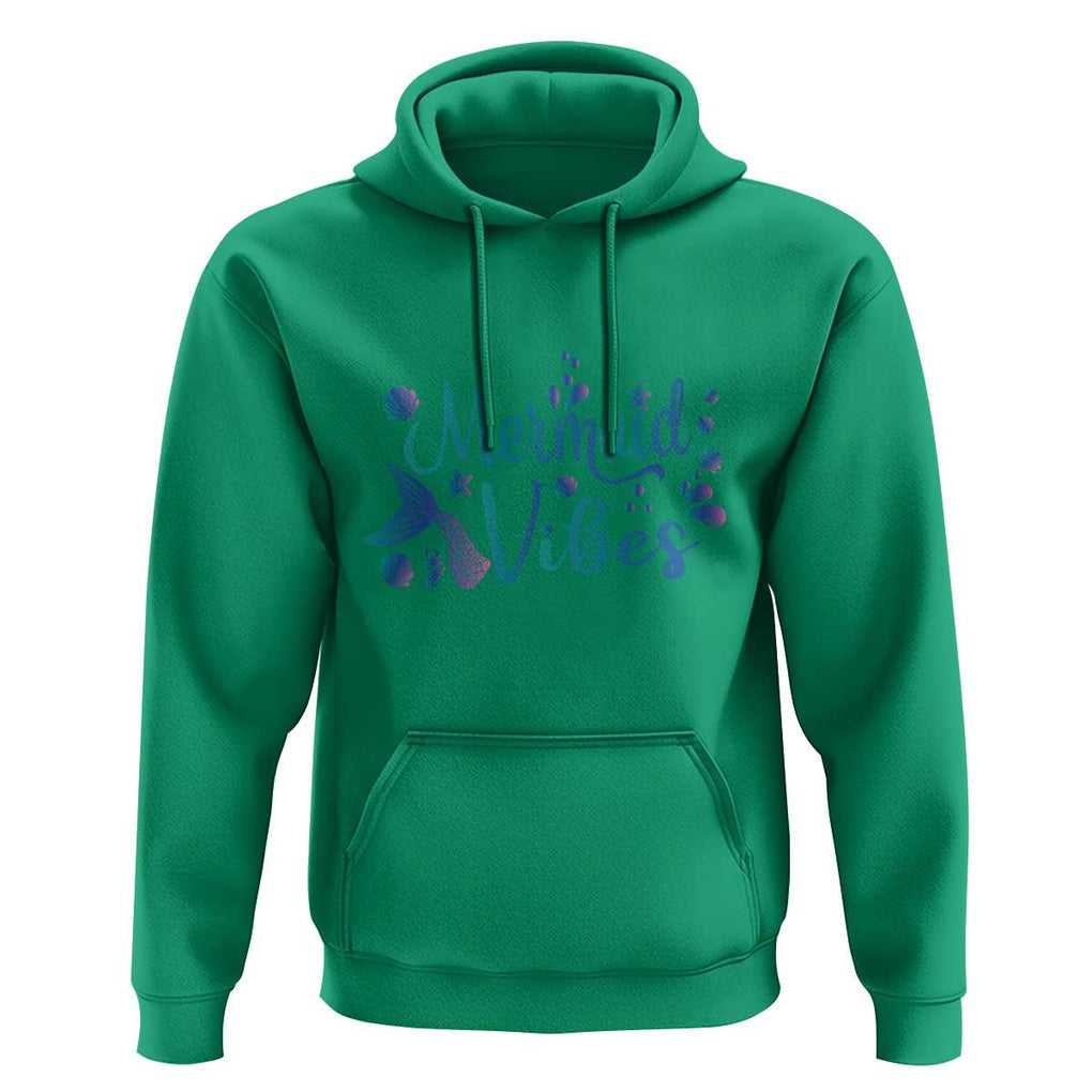Mermaid Vibes Hoodie Cute Mermaid Tail Beach TS11 Irish Green Print Your Wear