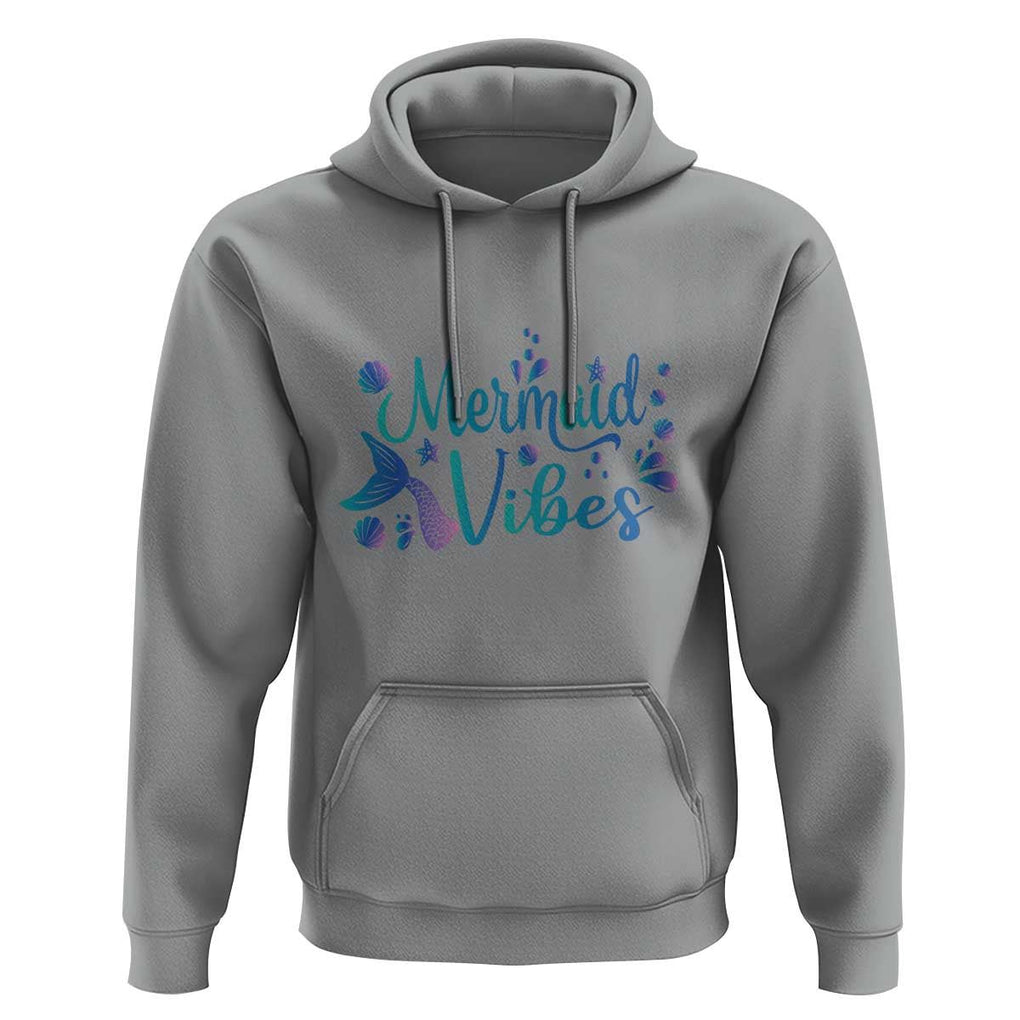 Mermaid Vibes Hoodie Cute Mermaid Tail Beach TS11 Sport Gray Print Your Wear