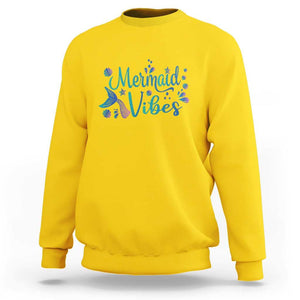 Mermaid Vibes Sweatshirt Cute Mermaid Tail Beach TS11 Daisy Print Your Wear