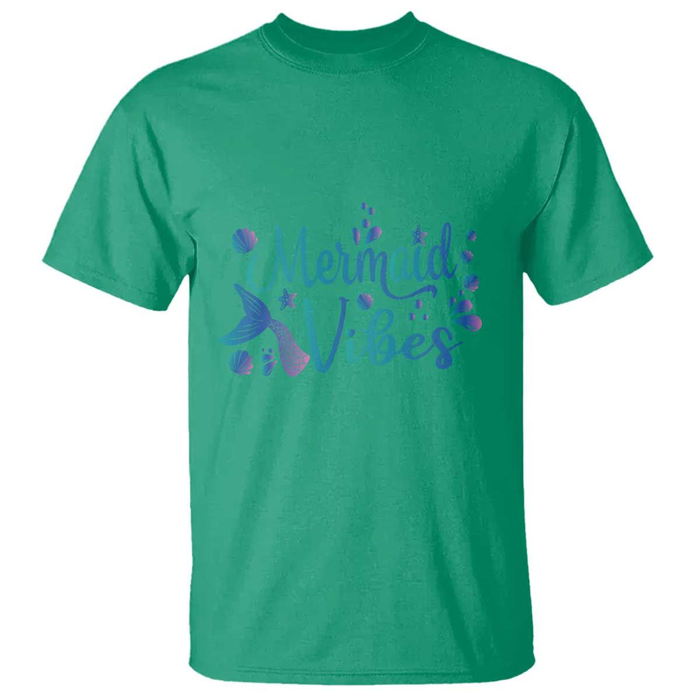 Mermaid Vibes T Shirt Cute Mermaid Tail Beach TS11 Irish Green Print Your Wear