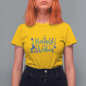 Mermaid Vibes T Shirt For Women Cute Mermaid Tail Beach TS11 Daisy Print Your Wear
